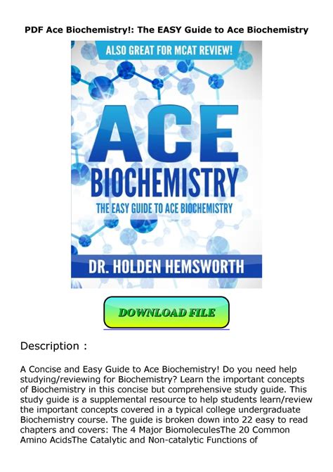 Ace biochemistry the easy guide to ace biochemistry. - Student activities manual with answer key and audio script for plazas lugar de encuentros.